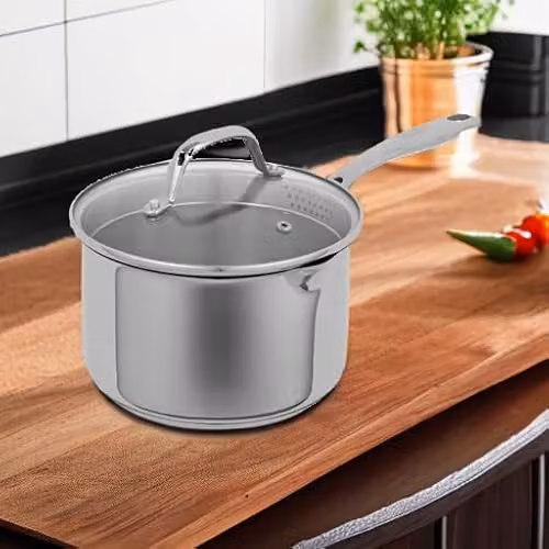 Kuhn Rikon Uncoated 18/10 Stainless Steel Saucepan, Silver, 2.7 l, 18 cm – 3