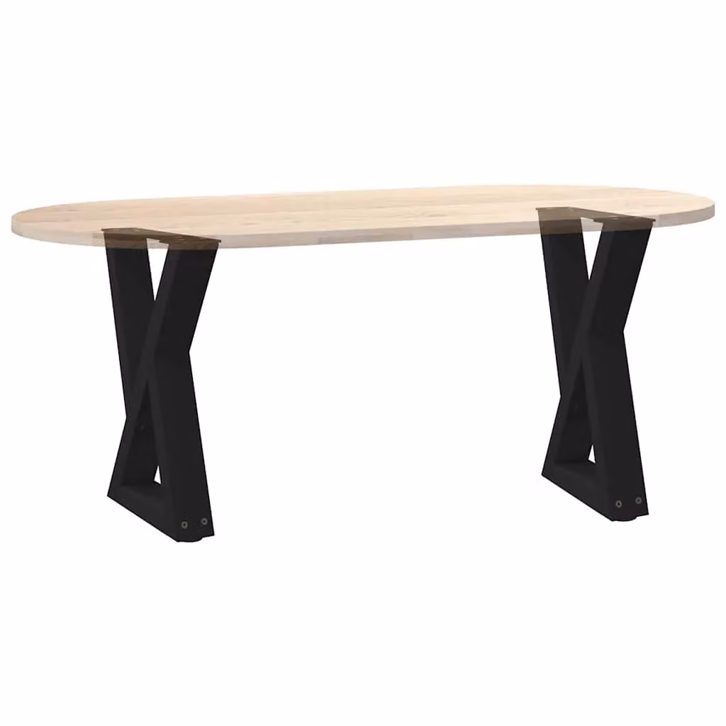 Berkfield Home Black Steel Coffee Table Legs, 2 Pieces, H: 38 cm, H: 42-43.3 cm – 4