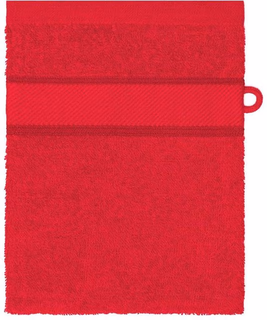 Myrtle Beach Red Fluffy Cotton Terrycloth Wash Cloth – 1