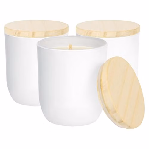 Nicola Spring Coconut & Lime Scented Soy Wax Candles, Pack of 3, 130g each – 1