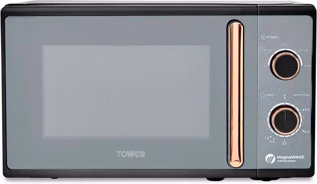 Cavaletto 20L Manual Solo Countertop Microwave, Black