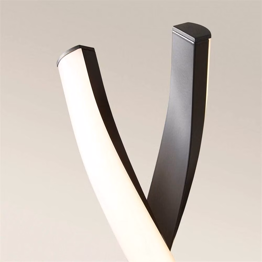 SPETLEK Modern Black Twist Touch Table Lamp with Dimmable Warm White Integrated LED – 3