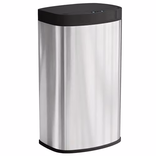 HOMCOM 55L Automatic Sensor Kitchen Bin in Silver, W/D/H: 38.0 x 28.5 x 69.0 cm