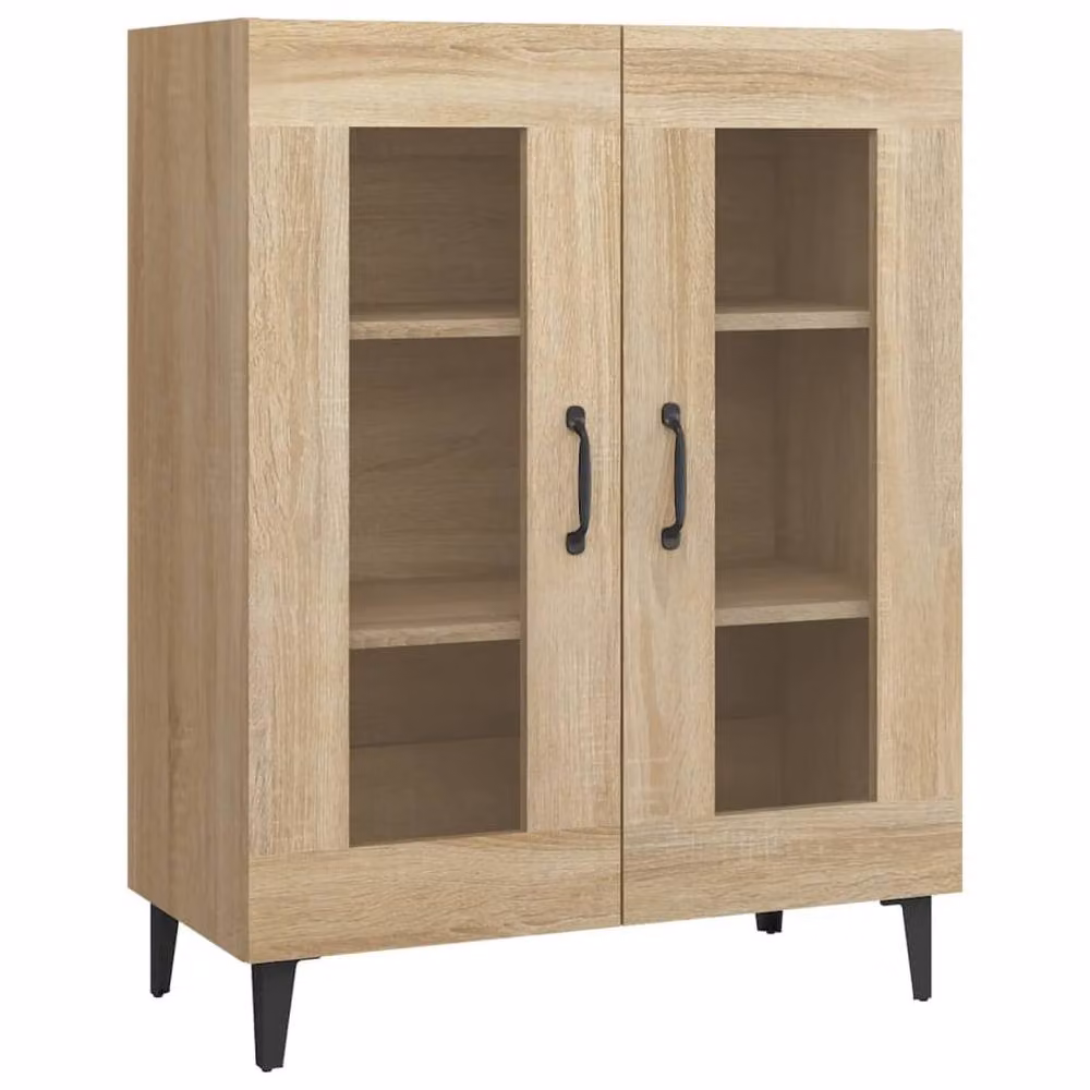 Berkfield Home Sonoma Oak Sideboard in Beige, W/D/H: 69.5 x 34 x 90 cm – 2