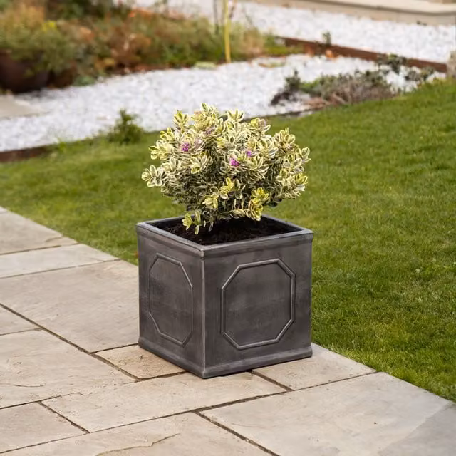 Strata Large Square Regency Planter Tub in Grey