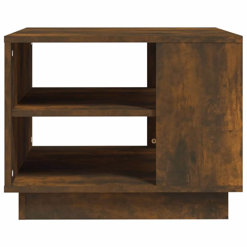 Berkfield Home Modern Square Coffee Table in Smoked Oak Brown, W/D/H: 55 x 55 x 43 cm – 4