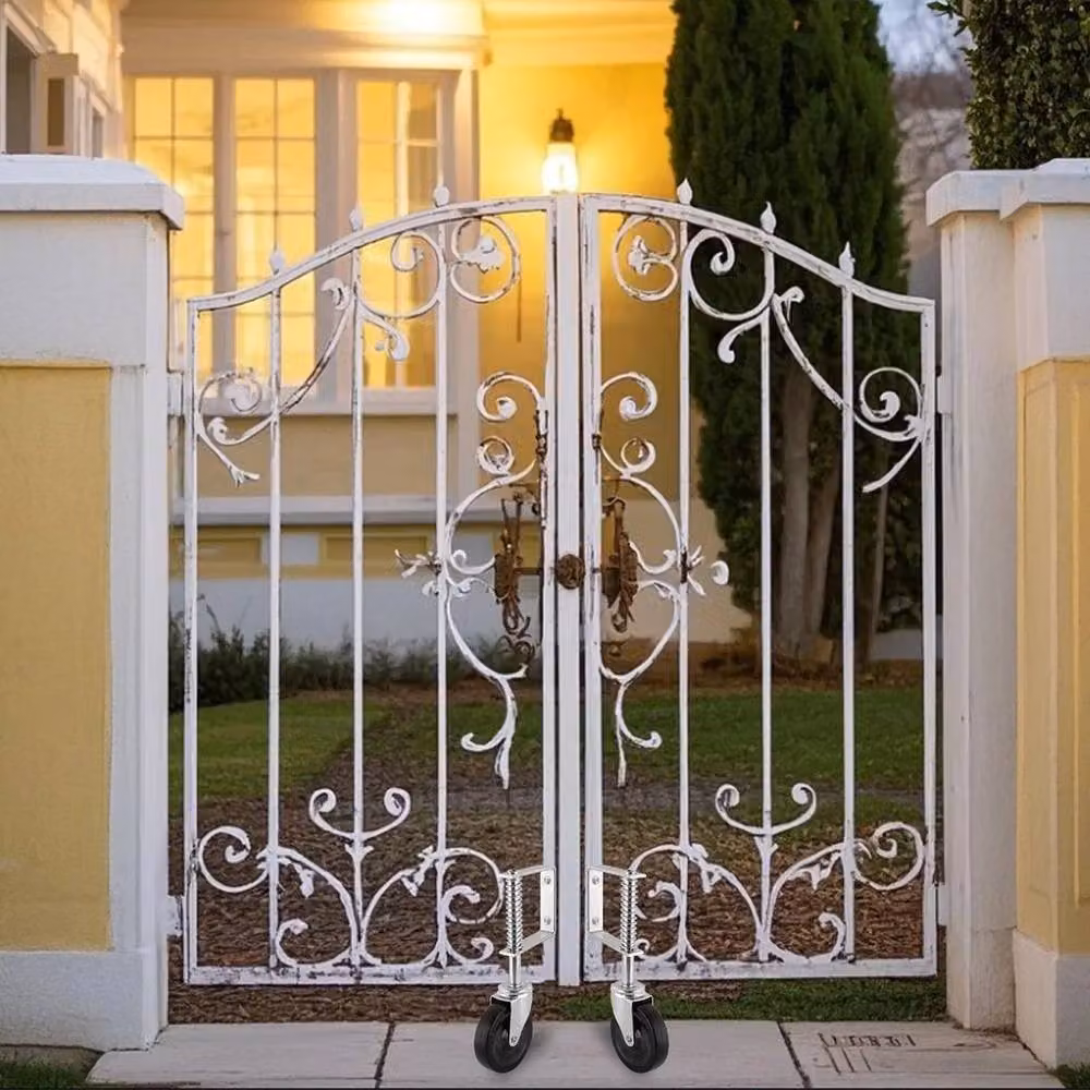 NESTLUNE 2-Pack of 4 Swivel Spring Loaded Gate Castor Wheels in Black – 4