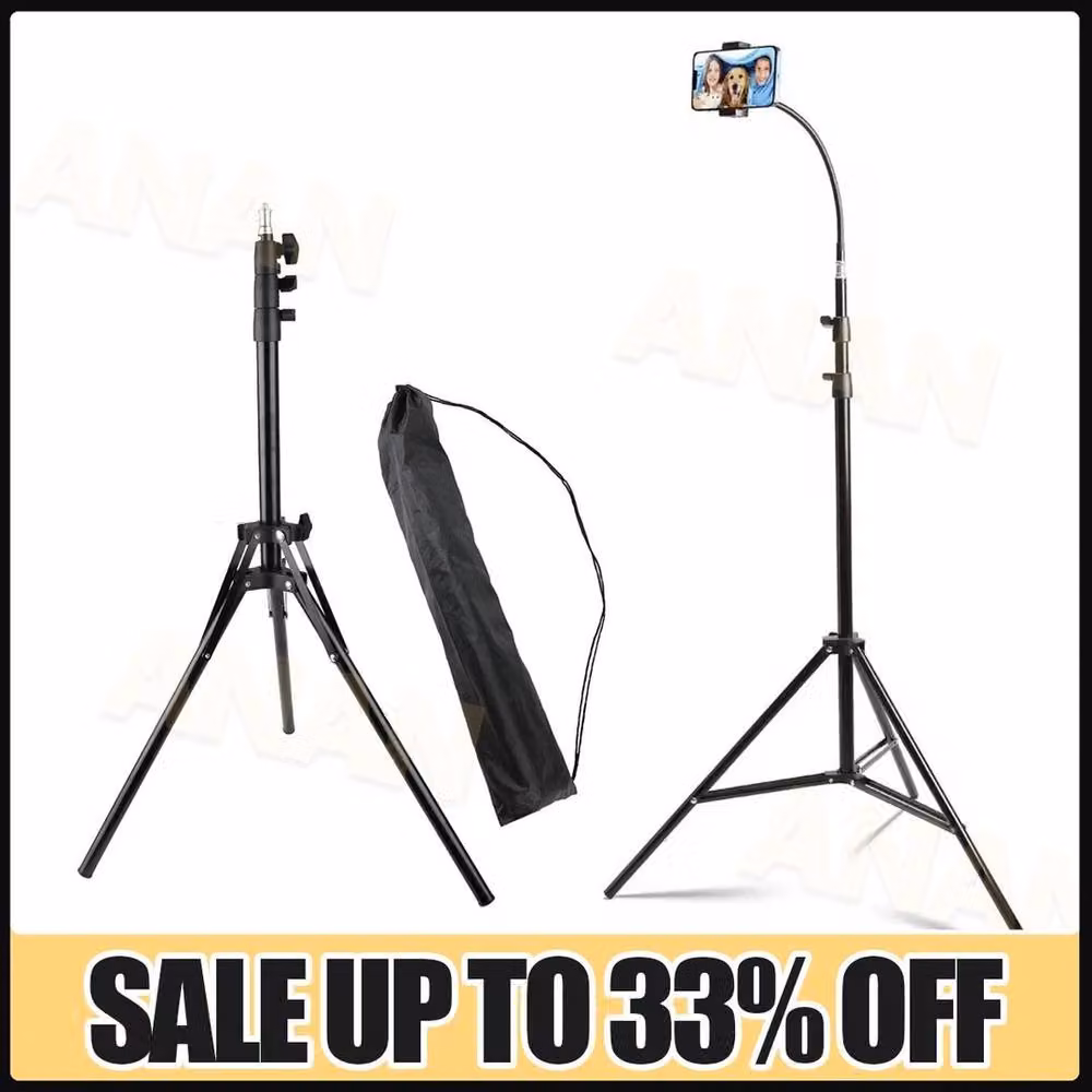FLAVORA 195cm Flexible Gooseneck Phone Tripod in Black – 2