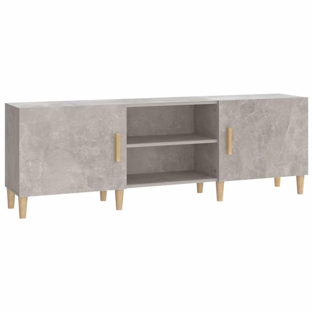 Berkfield Home Modern TV Cabinet in Concrete Grey, W/D/H: 150 x 30 x 50 cm – 2