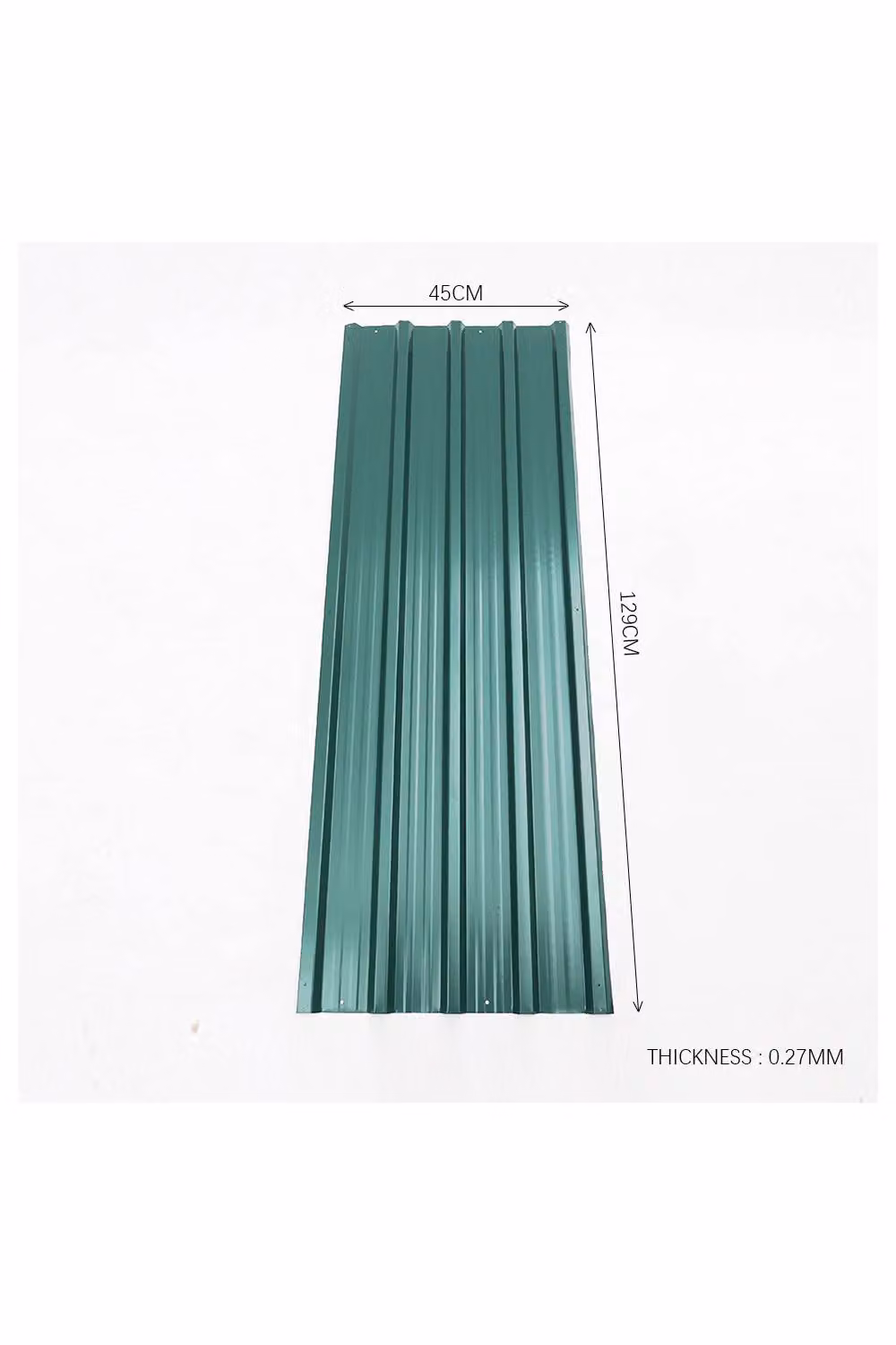Living and Home Set of 24 Green Powder Coated Steel Corrugated Panels – 3