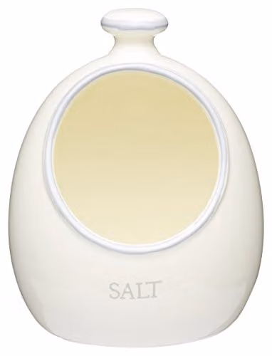 KitchenCraft Classic Collection Ceramic Salt Pig in Beige, Blue or White
