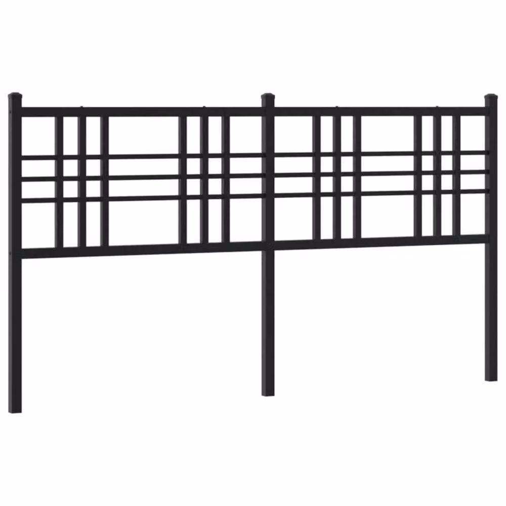 Berkfield Home Matt Black Metal Headboard, Width: 160 cm – 2