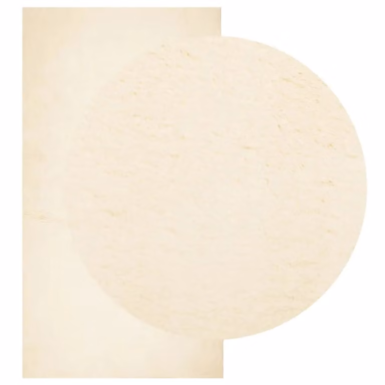 Berkfield Home HUARTE Short Pile Washable Rug, Beige, W: 80 cm, L: 150 cm