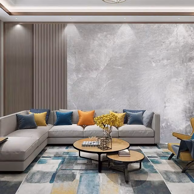 Livingandhome Marble Self-Adhesive PVC Wallpaper in Grey