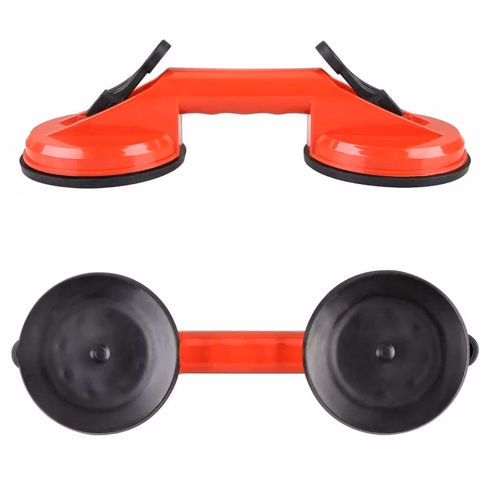VOGREX Heavy Duty Glass Vacuum Suction Cups, 2 Pieces, Red, 60kg Capacity – 4