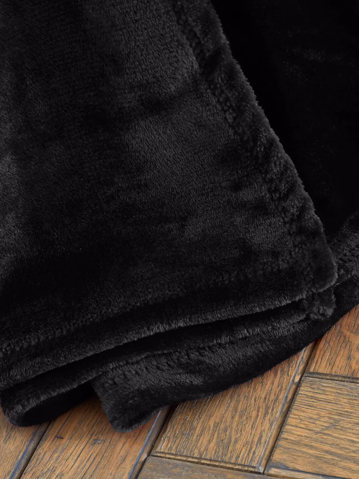 Catherine Lansfield Raschel Velvet Touch Blanket Throw Black W/D/H: 200 x 240 cm – 2
