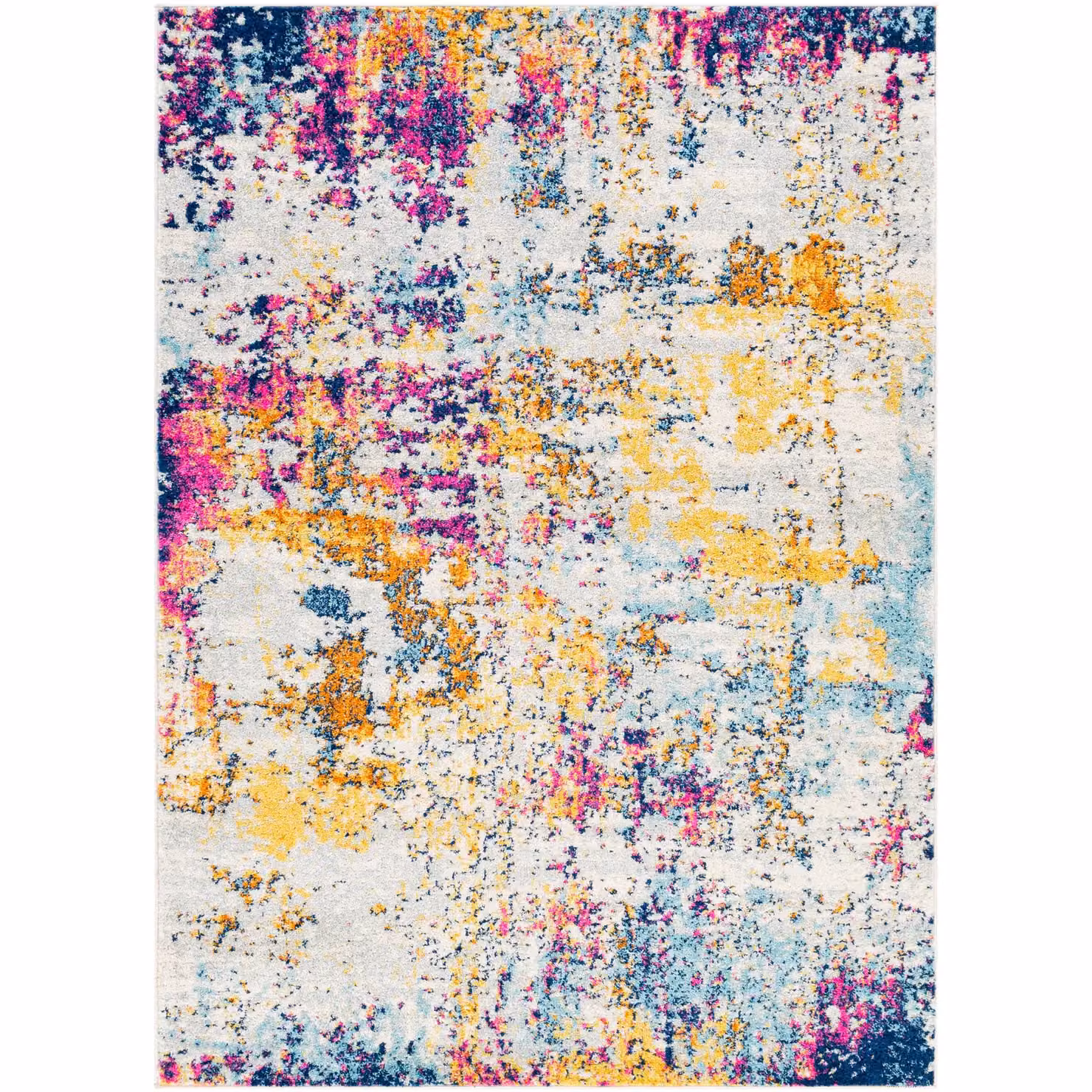 Livabliss Sunderland Abstract Blue and Grey Modern Marble Rug, W: 160 cm, D: 220 cm – 2