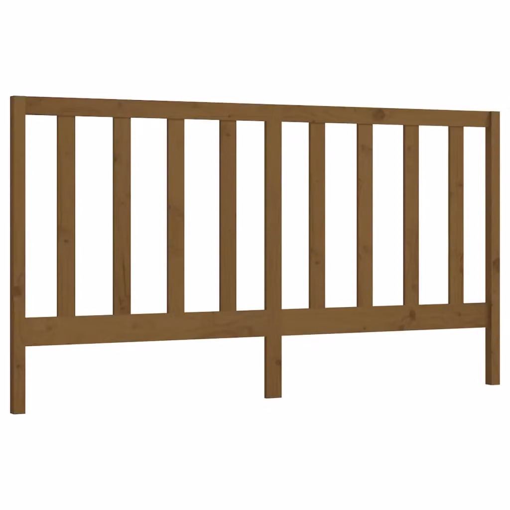 Berkfield Home Rustic Solid Wood Pine Bed Headboard in Honey Brown, W/D/H: 206 x 4 x 100 cm – 2