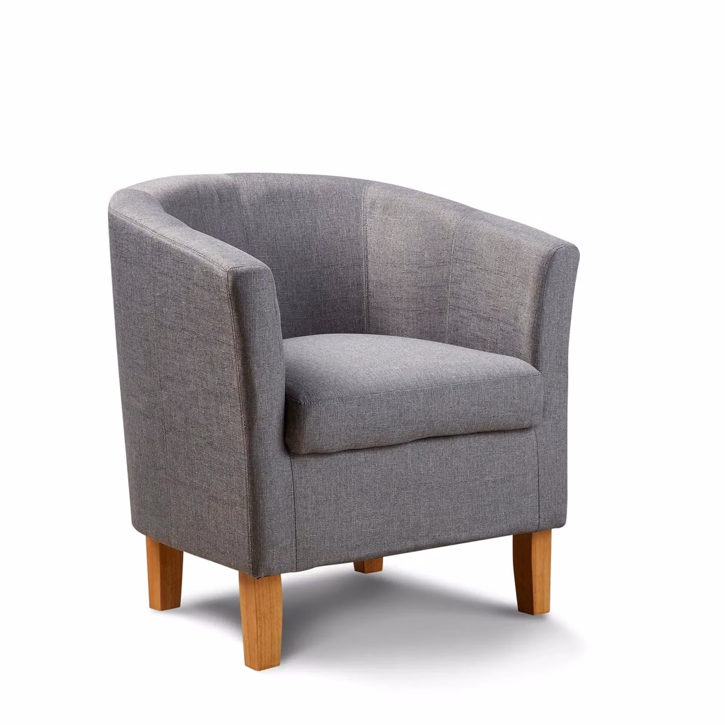 Home Source Bedford Small Padded Occasional Accent Tub Chair in Grey – 3