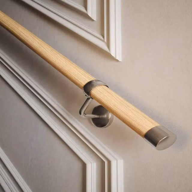 Woodworx Solid Pine Indoor Stair Handrail Kit in Beige or Brown