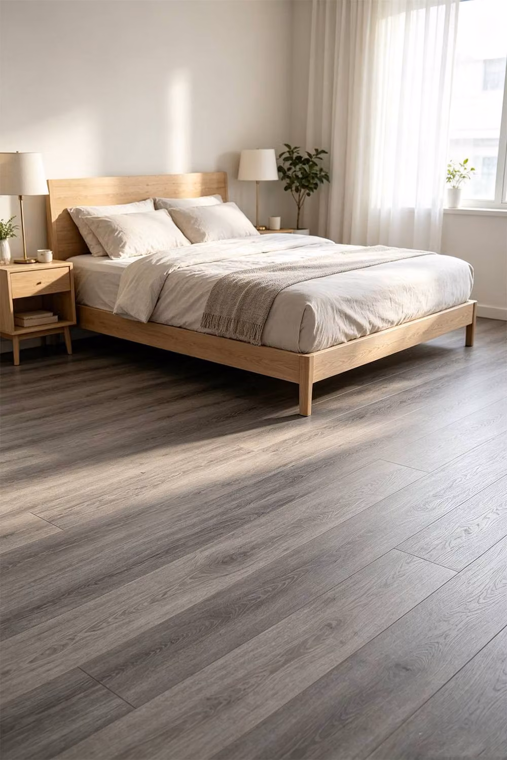 ExtraStar 36 Piece Self-Adhesive PVC Flooring Tiles in Grey Rustic Wood Look Plank Style – 2