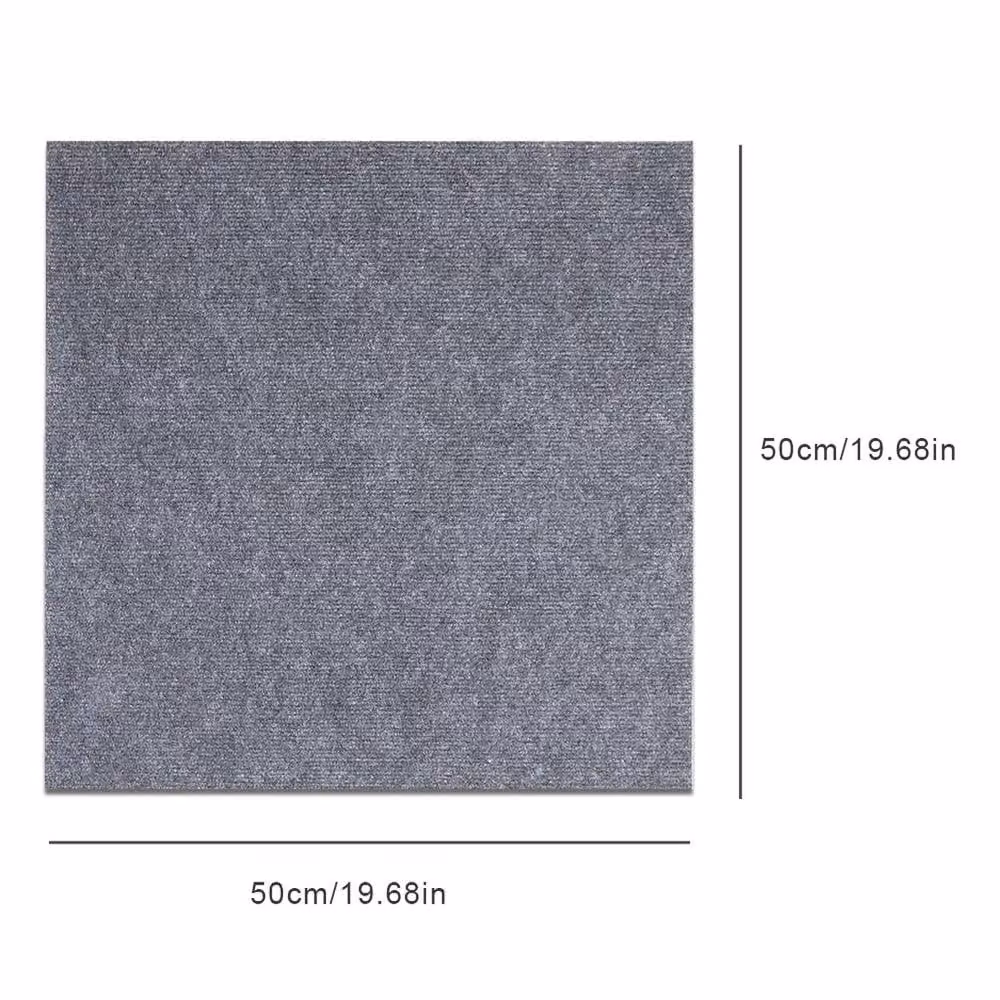 SPETLEK Grey Heavy Commercial Retail Carpet Tiles, 5m2 Box, W: 52 cm x L: 1000 cm – 2