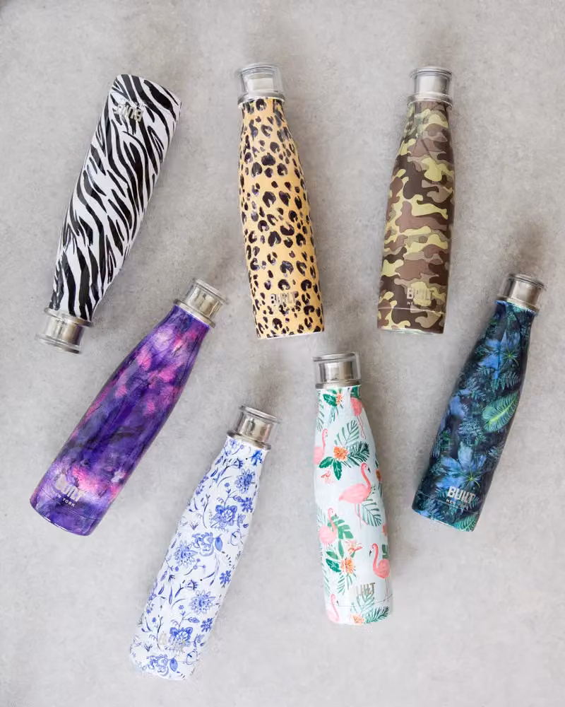 Built NY White Zebra Vacuum Insulated Stainless Steel Water Bottle, 500 ml – 5