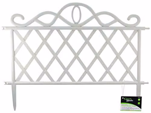 Green Blade BB-BE108 White Plastic Garden Border Fence