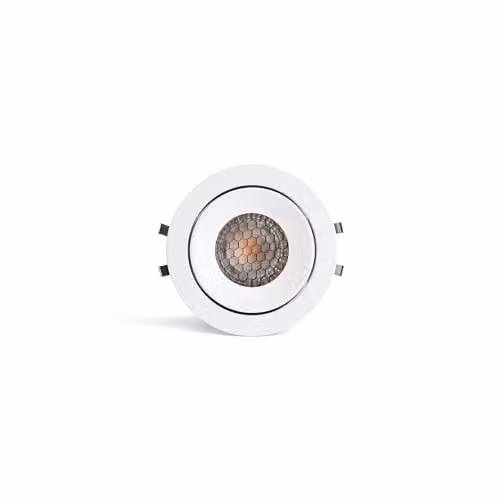 Netlighting Kivi White Round Recessed Adjustable Dimmable Downlight 5W 3000K IP44