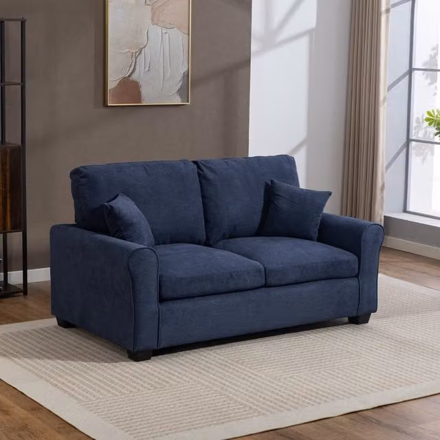 Artemis Home Lewiston Modern Fabric Pull Out Sofabed in Blue