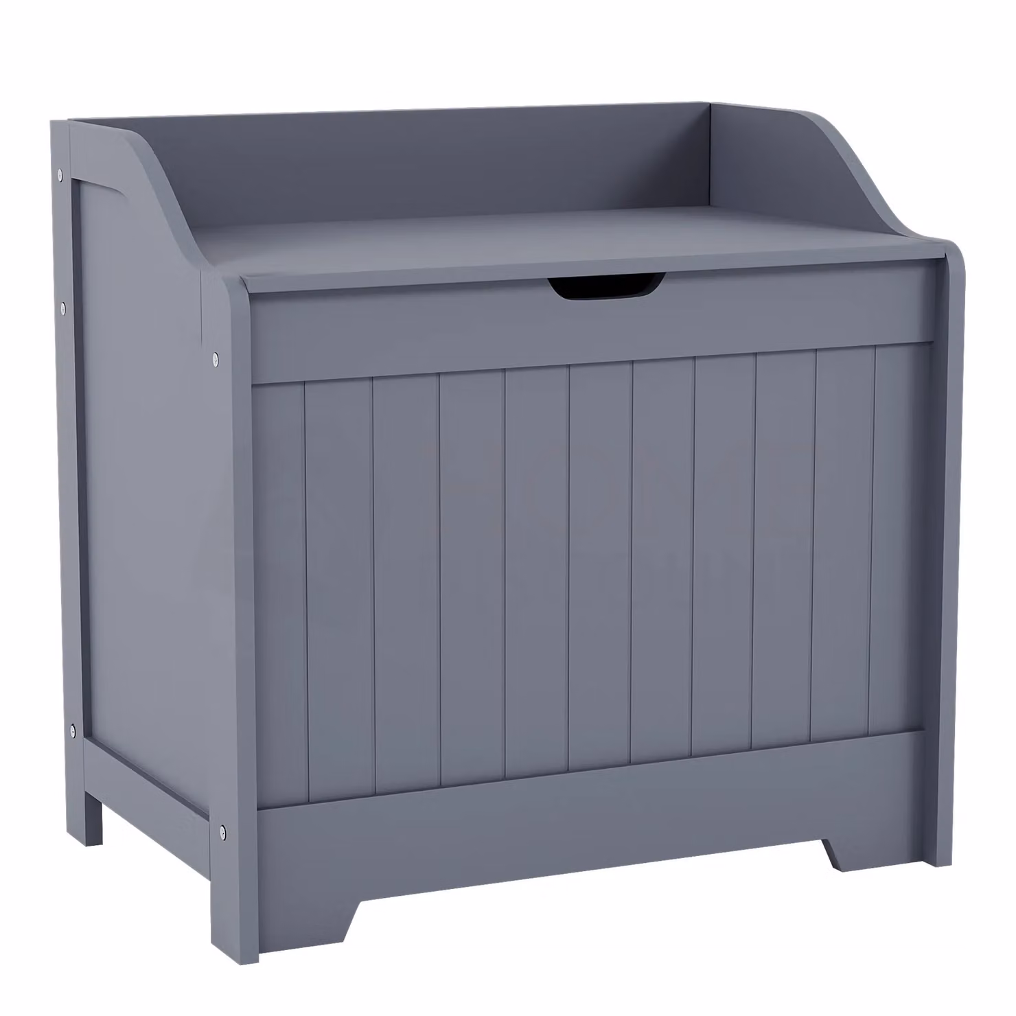 Home Discount Vida Freestanding Grey Laundry Chest for Bathroom Storage – 2