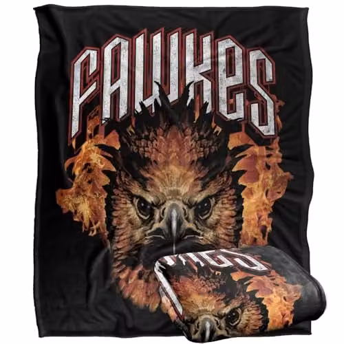 LOGOVISION Harry Potter Fawkes The Phoenix Flames Super Soft Fleece Throw Blanket, Multicolour, W: 127 cm, H: 152.4 cm – 1