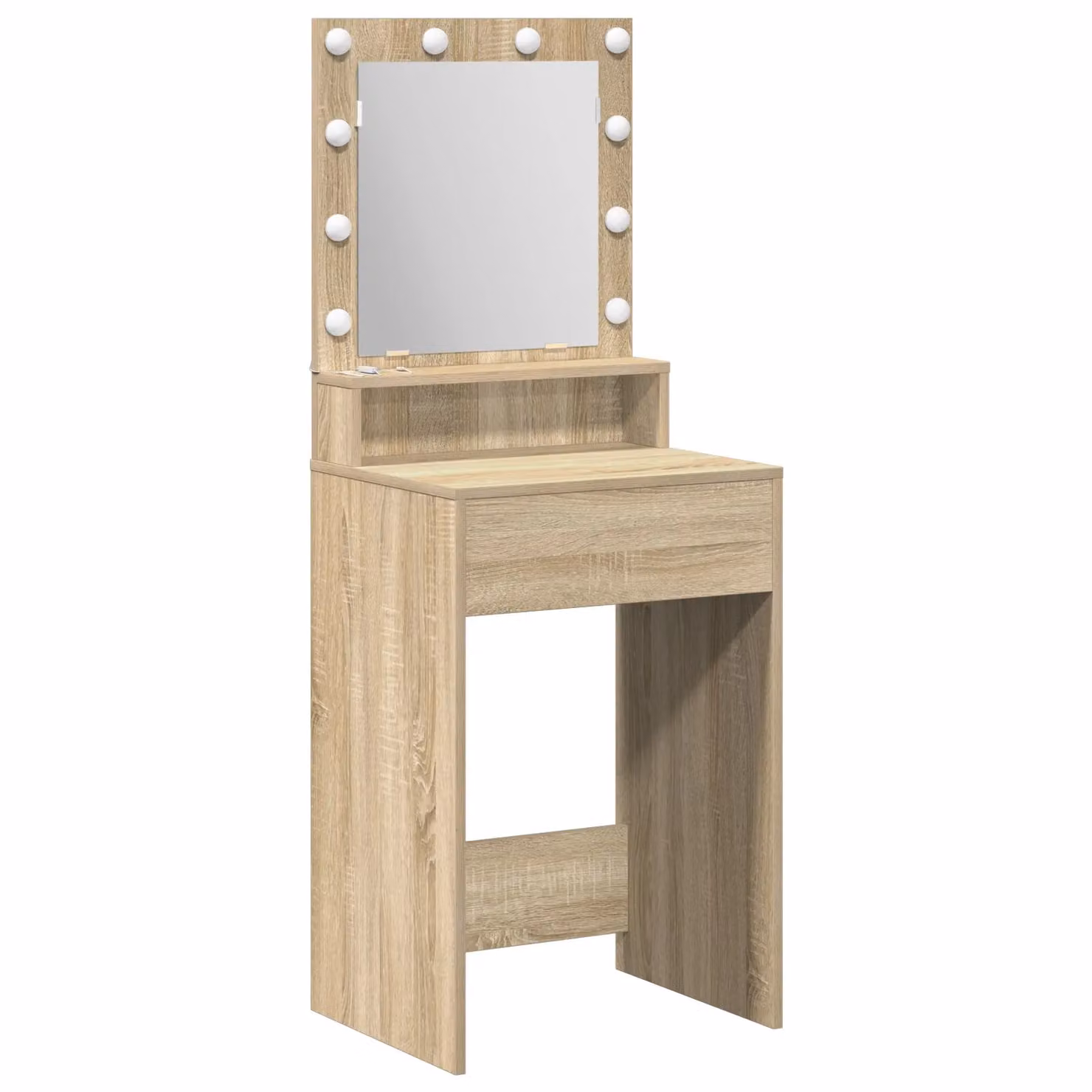 Berkfield Home Hollywood LED Dressing Table in Sonoma Oak Brown, W: 50 cm, D: 41 cm, H: 135 cm – 2