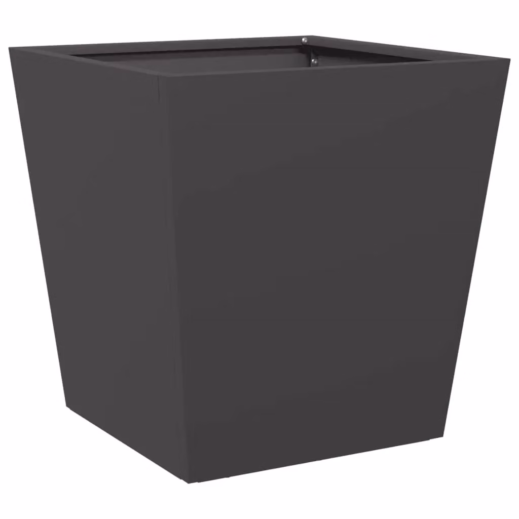Berkfield Home Garden Steel Planter Tubs, Black, 2 Pack, W/D/H: 40 x 40 x 40 cm – 4