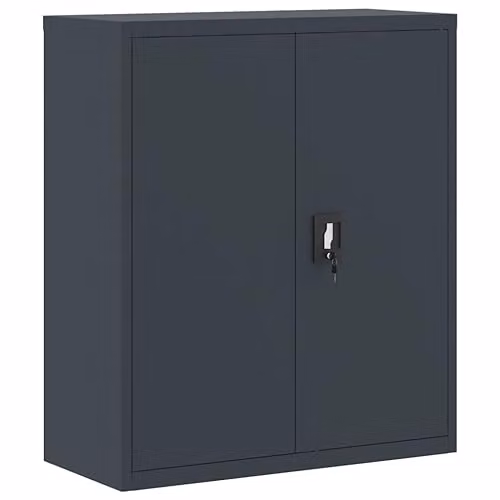 vidaXL Anthracite Steel File Cabinet with Lock and Adjustable Shelves, W/D/H: 90 x 40 x 105 cm