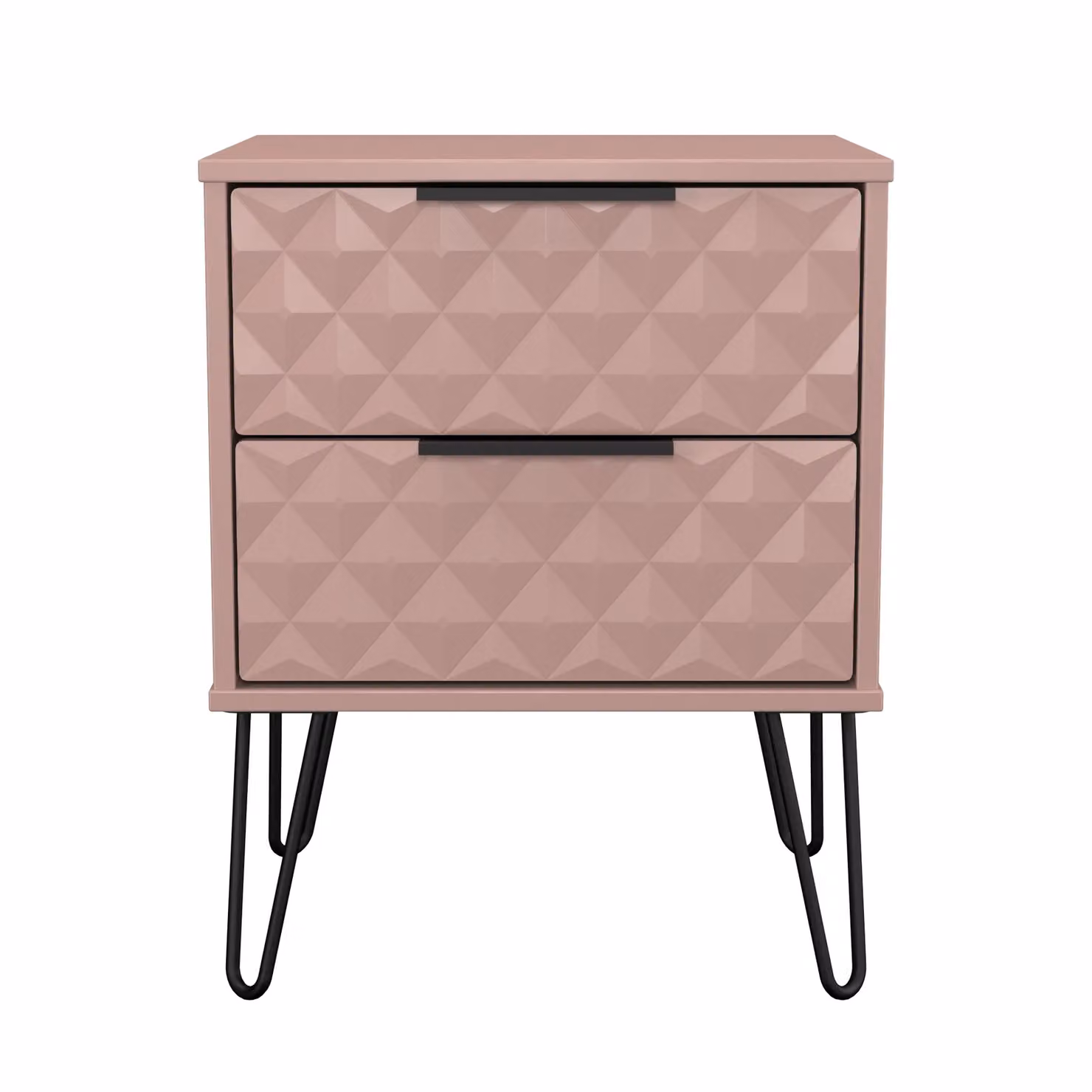 2 U Islay Ready Assembled 2 Drawer Bedside Table in Dusty Pink, Small – 2