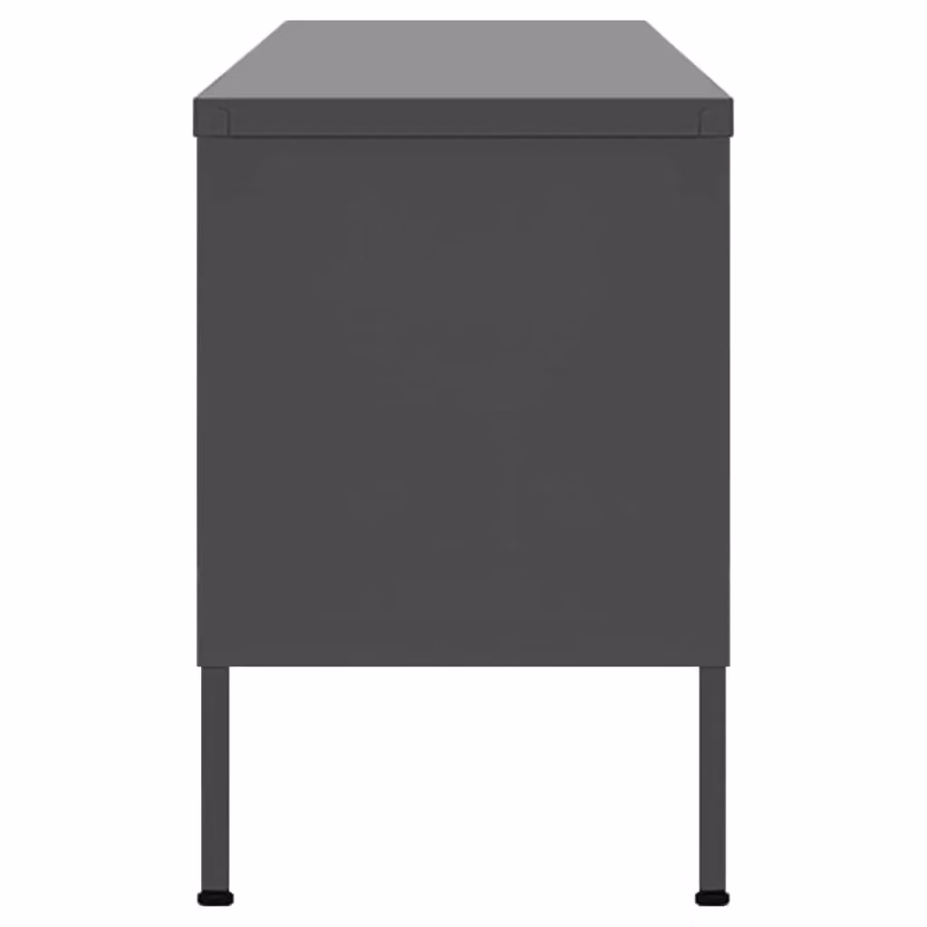 Berkfield Home Anthracite and Black Industrial Metal TV Cabinet W/D/H: 105 x 35 x 50 cm – 3