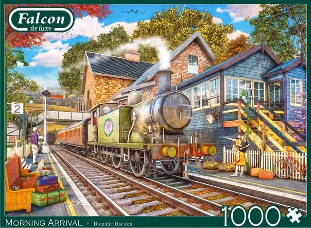 Falcon De Luxe Morning Arrival 1000 Piece Jigsaw Puzzle in Multicolour and Yellow