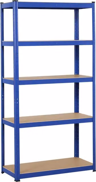 Yaheetech 5-Tier Adjustable Metal Storage Shelves in Blue