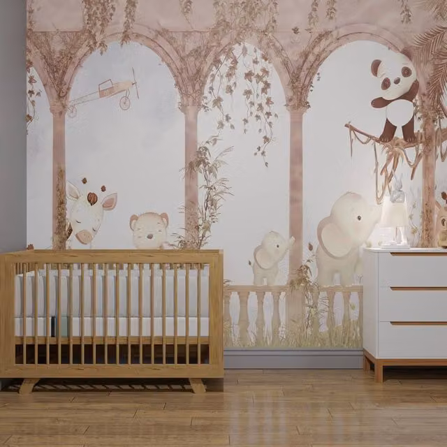 Superfresco Easy Animal Arch Natural Print Mural in Beige, W: 300 cm, H: 280 cm – 1