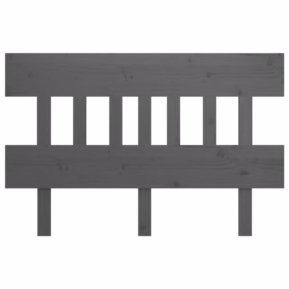Berkfield Home Grey Rustic Solid Pine Wood Bed Headboard W: 203.5 cm, D: 3 cm, H: 81 cm – 3