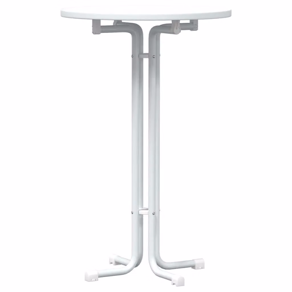 Berkfield Home White Rectangular Dining Table with Steel Legs W/D/H: 110 x 70 x 70 cm – 2