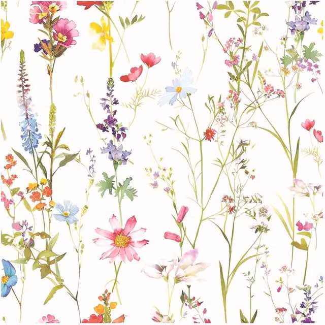 World of Wallpaper Elsie Floral Botanical Multicolour Paper Wallpaper