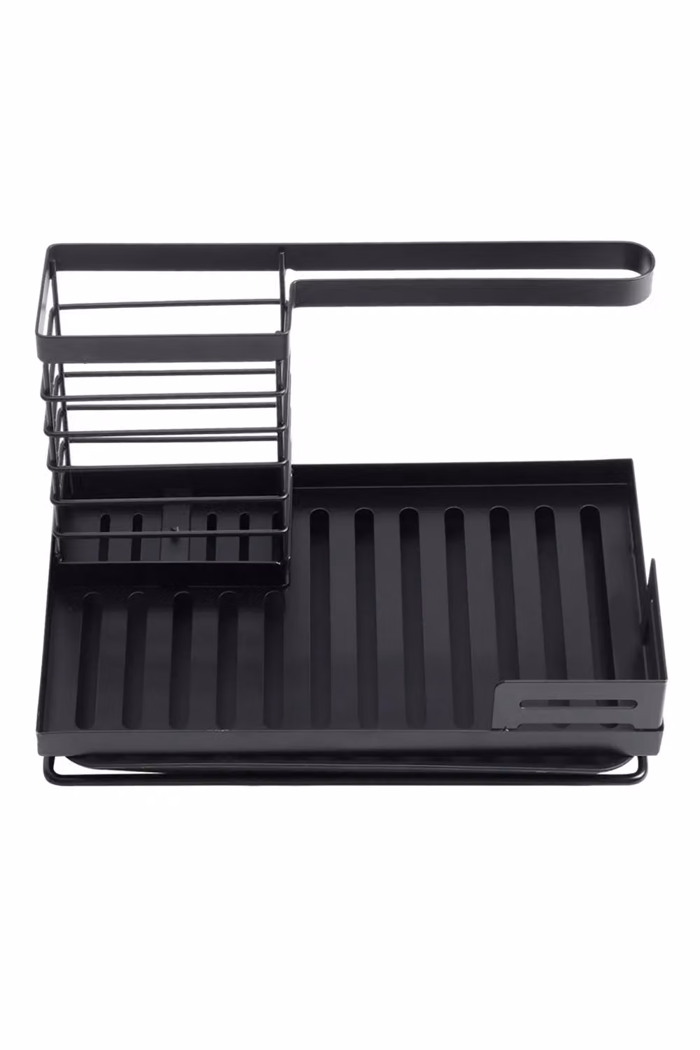 Living and Home Multifunctional Steel Kitchen Sink Caddy Organizer Rack with Drain Tray and Sponge Holder, Black – 4
