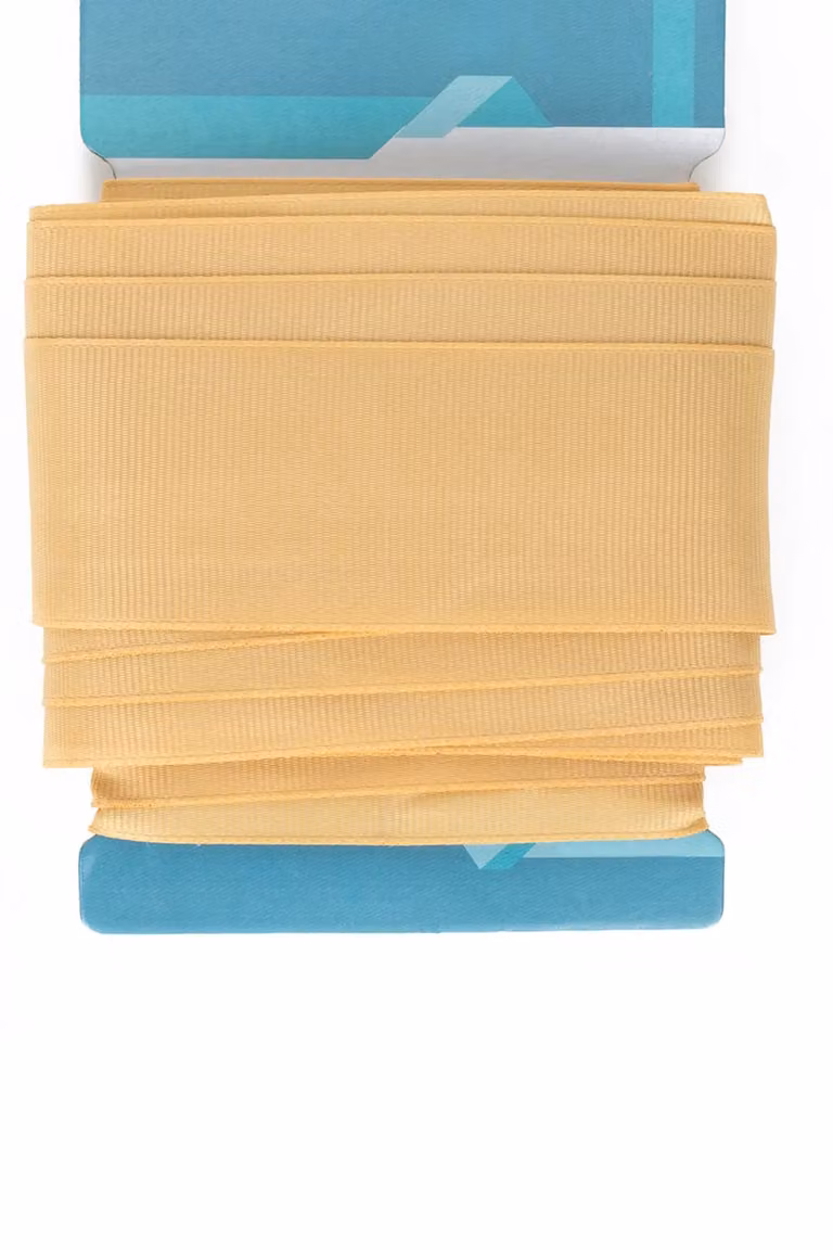 Neel Blue and Gold Solid Polyester Grosgrain Ribbon, 38mm x 10 Metres