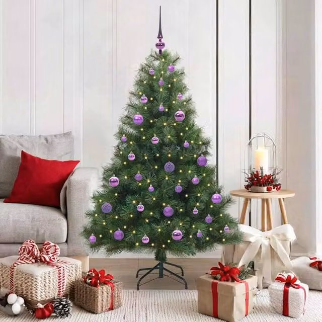 Berkfield Home Artificial Green Christmas Tree with 150 LEDs, Height: 150 cm