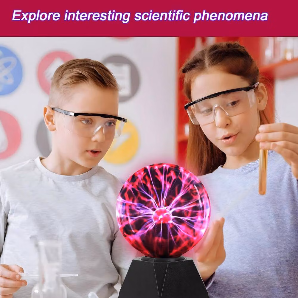 Goeco Magic Plasma Ball Red Touch and Sound Sensitive Plasma Globe Lamp, Diameter: 15.24 cm – 4