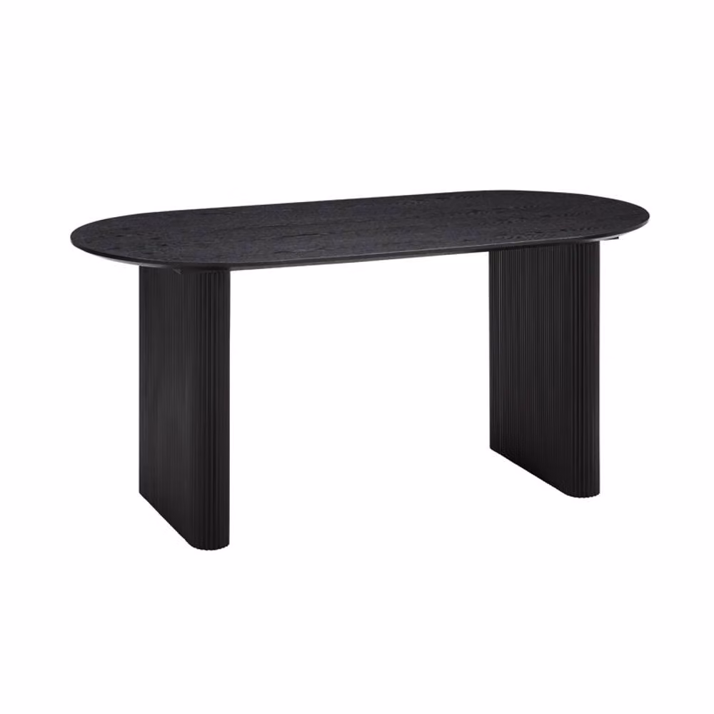 Home Detail Talia Black Oval Japandi Dining Table – 2