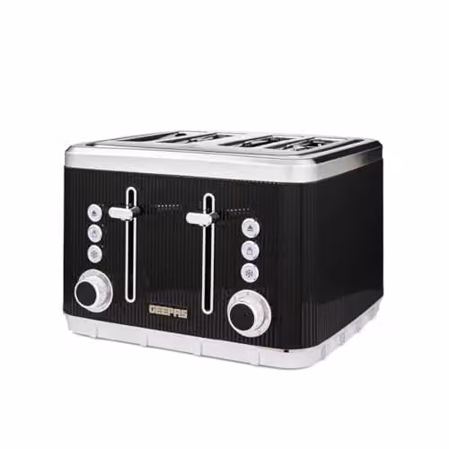 Geepas Arcus 4 Slice Toaster, 1860W, Black