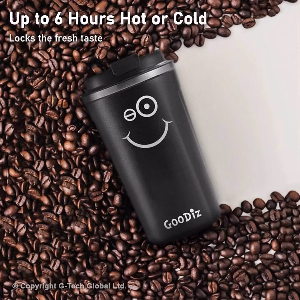 SPETLEK Leak Proof Thermal Travel Mug, Black, 380ml – 5
